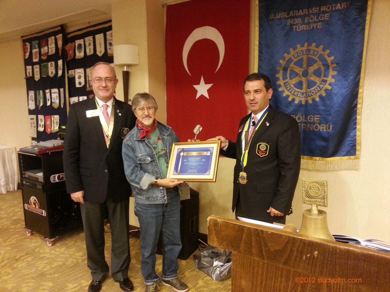 2012, Mersin Akdeniz Rotary Klübü Ödül Töreni,  Murat Öz, Yavuz Aydar, Oytun Manav- Mersin