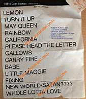 Robert Plant & The Sensational Space Shifters, Live in Istanbul 2018 SETLIST