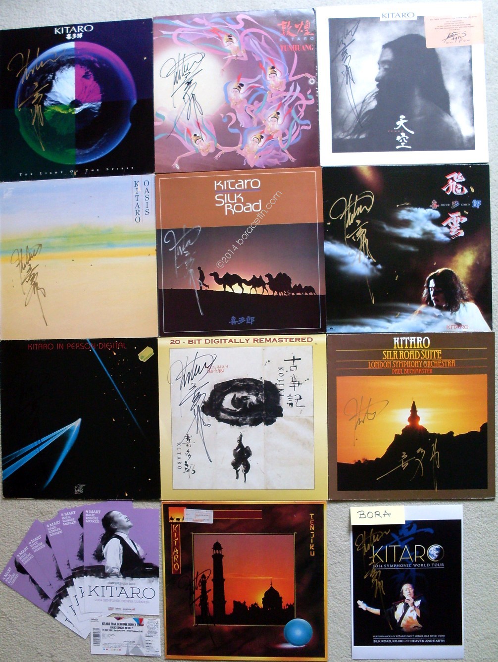 KITARO signs Bora's 10 Kitaro Vinyl