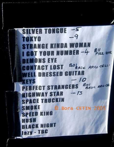 DP in Istanbul Original Setlist, but not correct