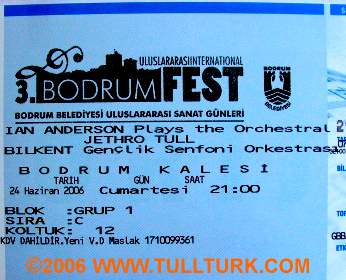 Ian ANDERSON & Bilkent Senfoni Orkestrası BODRUM Ticket 
