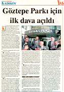Basında Goztepe Parkı