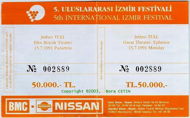 Jethro TULL, EFES Ticket