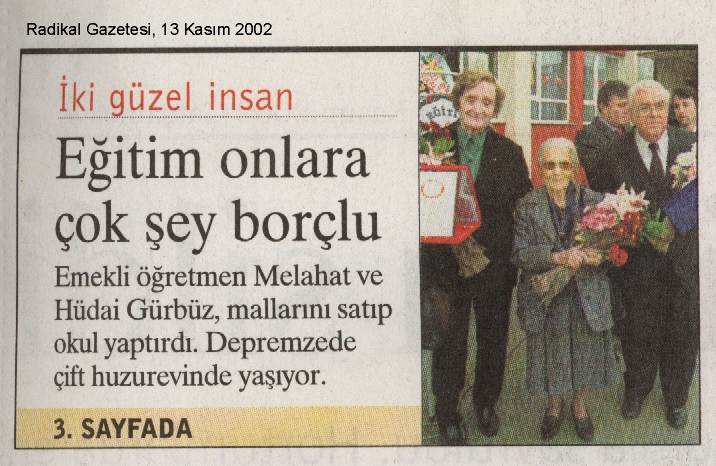 Radikal Gazetesi 13 Kasım 2002