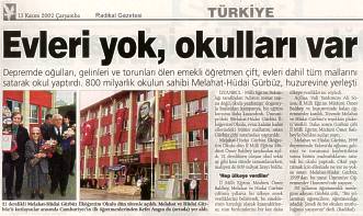 Radikal Gazetesi 13 Kasım 2002